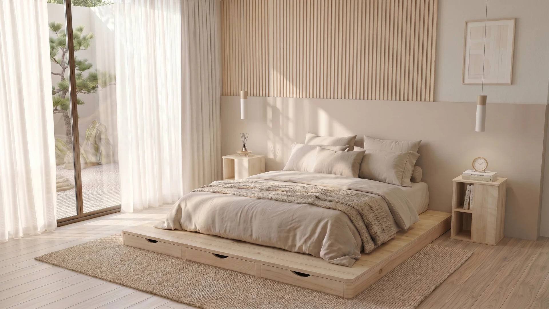 Divan pallet Superdecor.id di kamar minimalis
