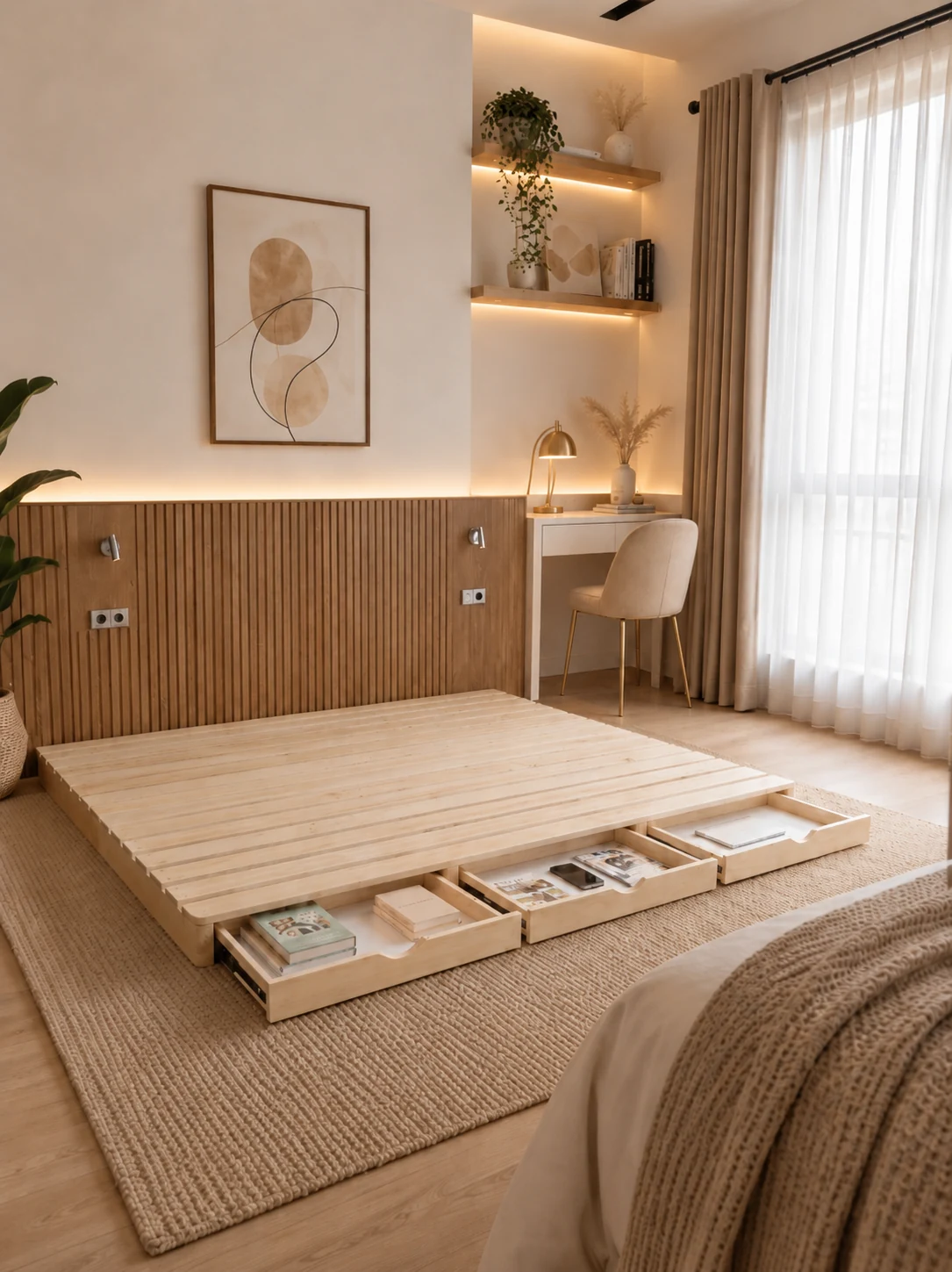 Divan pallet custom Superdecor.id dengan laci